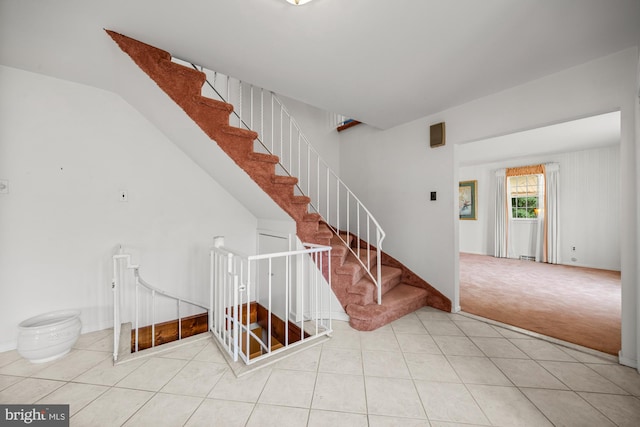 1 Carriage Way, Cinnaminson, NJ 08077 - stairway featuring carpet and tile patterned floors