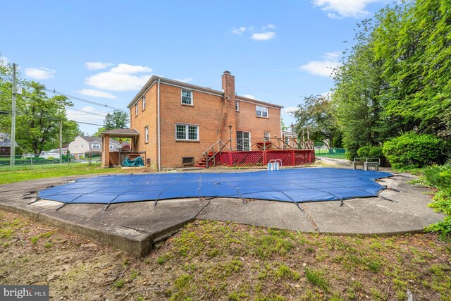 1 Carriage Way, Cinnaminson, NJ 08077 - view of swimming pool with a deck, a covered pool, and a patio area