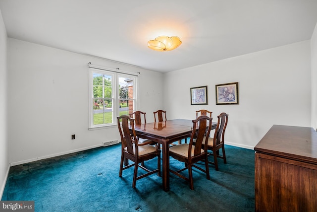 1 Carriage Way, Cinnaminson, NJ 08077 - dining space with dark carpet and baseboards