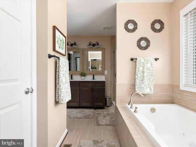 1439 Fiery Run Rd, Linden, VA 22642 - bathroom with vanity and a garden tub