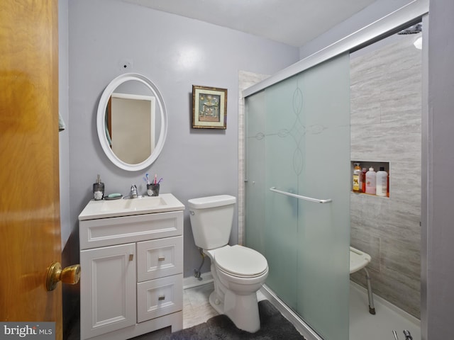 4326 Ranger Ave, Temple Hills, MD 20748 - bathroom with vanity, a stall shower, and toilet