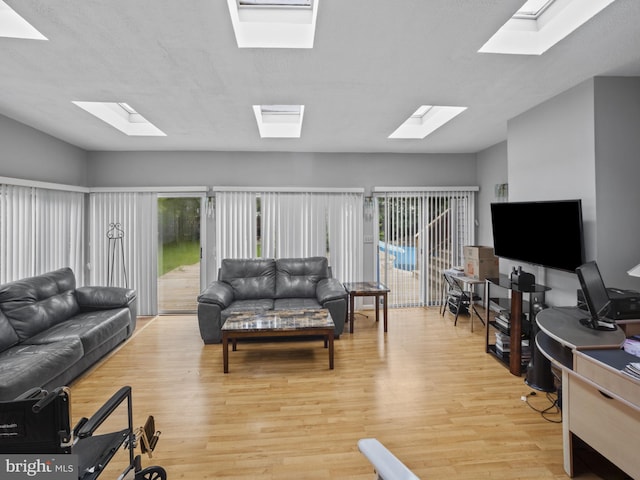 4326 Ranger Ave, Temple Hills, MD 20748 - living room with a skylight and wood finished floors