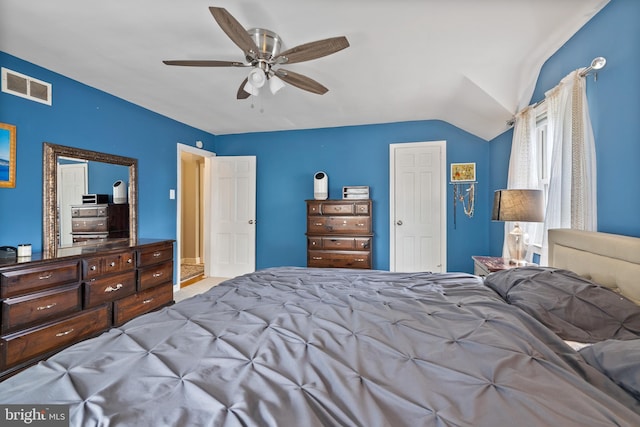 915 Edgewood Dr, Springfield, PA 19064 - bedroom featuring vaulted ceiling and a ceiling fan