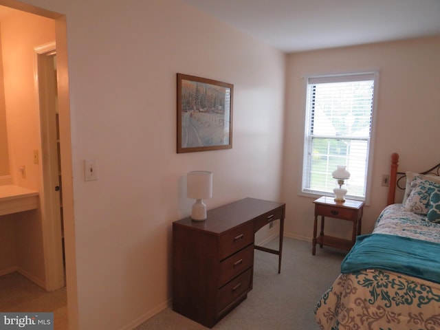 15 Meadowwood Ct, Columbus, NJ 08022 - bedroom with light colored carpet, a desk, and baseboards
