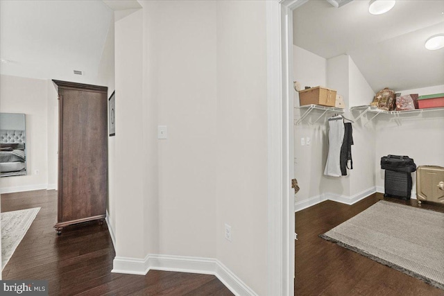 3525 Franks Ter, Monrovia, MD 21770 - spacious closet with dark wood-type flooring and lofted ceiling