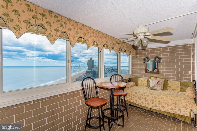 10300 Coastal Hwy Unit 1905, Ocean City, MD 21842 - sunroom featuring a textured ceiling