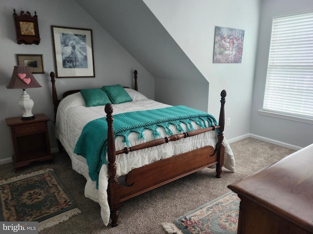 45 Freedom Ln, Bensalem, PA 19020 - bedroom with carpet floors, lofted ceiling, and baseboards