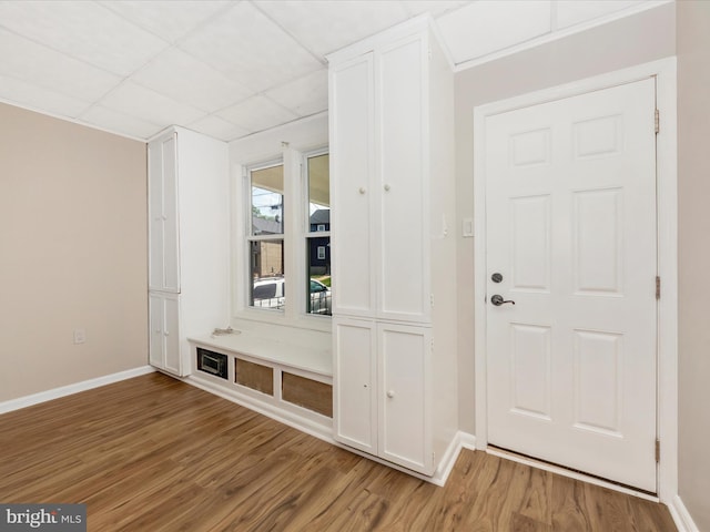 1707 Hall Ave, Baltimore, MD 21227 - mudroom featuring light wood-style floors and a paneled ceiling