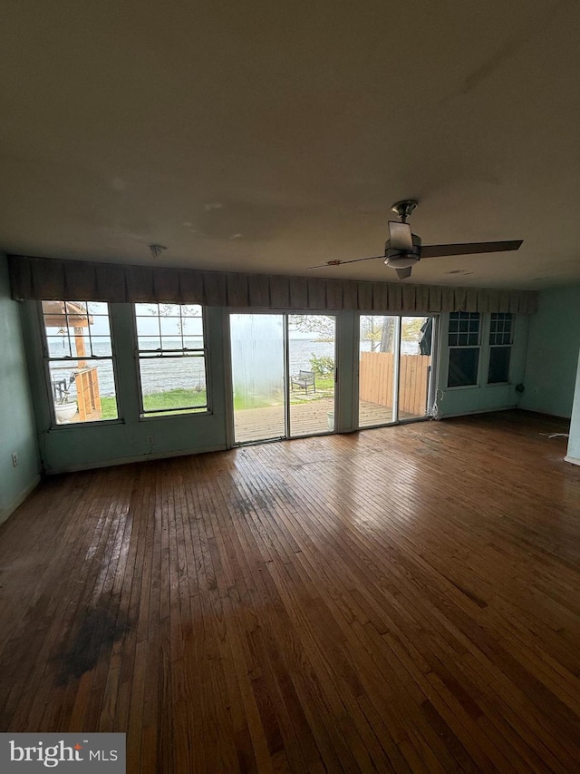 5227 Al Jones Dr, Shady Side, MD 20764 - spare room featuring dark wood-type flooring and a ceiling fan