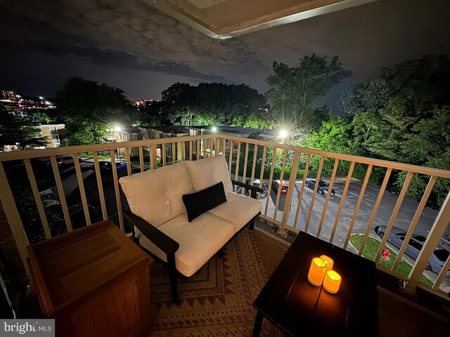 2622 Wagon Dr Unit 319, Alexandria, VA 22303 - view of balcony at twilight