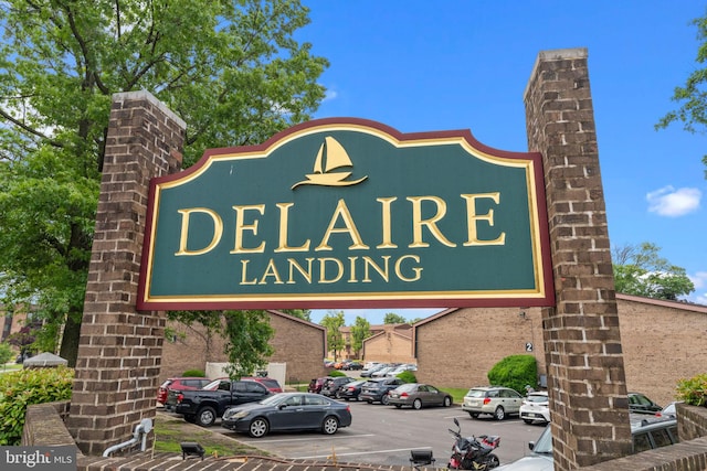 45104 Delaire Landing Rd Unit 104, Philadelphia, PA 19114 - community / neighborhood sign featuring uncovered parking