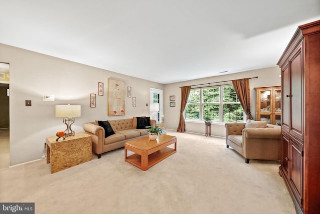 605A Ralston Dr Unit A, Mount Laurel, NJ 08054 - living room featuring light carpet and baseboards