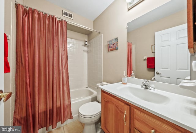 605A Ralston Dr Unit A, Mount Laurel, NJ 08054 - full bathroom with vanity, toilet, shower / tub combo, and tile patterned floors