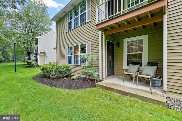 605A Ralston Dr Unit A, Mount Laurel, NJ 08054 - rear view of property with a balcony and a yard