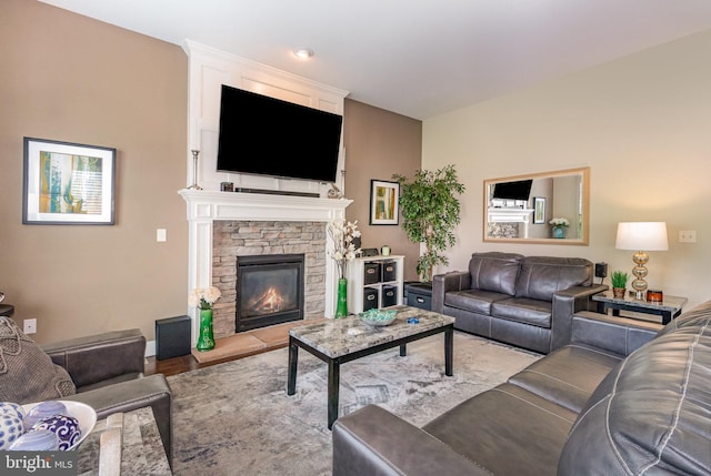 6039 Union Tunnel Dr, Harrisburg, PA 17111 - living room with a fireplace and wood finished floors