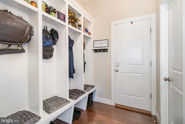 6039 Union Tunnel Dr, Harrisburg, PA 17111 - mudroom with dark wood finished floors and baseboards