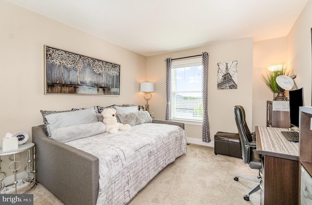 6039 Union Tunnel Dr, Harrisburg, PA 17111 - bedroom featuring light colored carpet, an office area, and baseboards