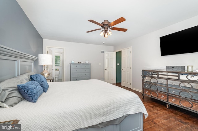 6202 Crofton Ct, Mechanicsburg, PA 17050 - bedroom featuring wood finished floors, ceiling fan, and baseboards