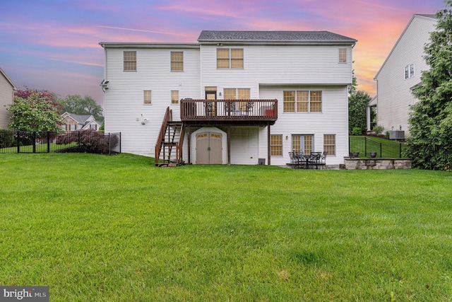 6202 Crofton Ct, Mechanicsburg, PA 17050 - rear view of property featuring a deck and stairs