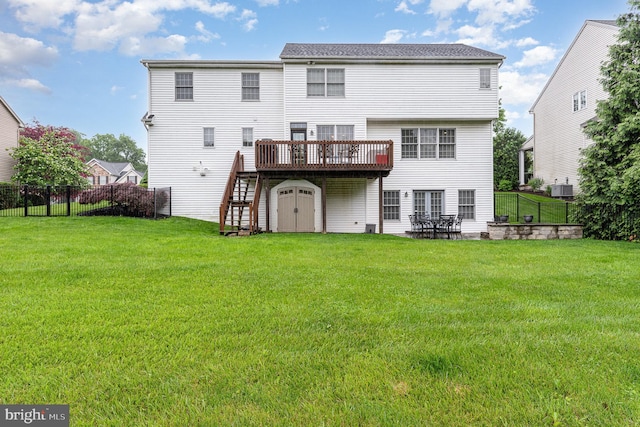 6202 Crofton Ct, Mechanicsburg, PA 17050 - back of property featuring a deck and stairway