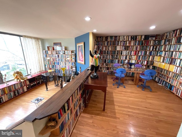 20 Willow St, Princeton, NJ 08540 - game room featuring wood-type flooring and recessed lighting