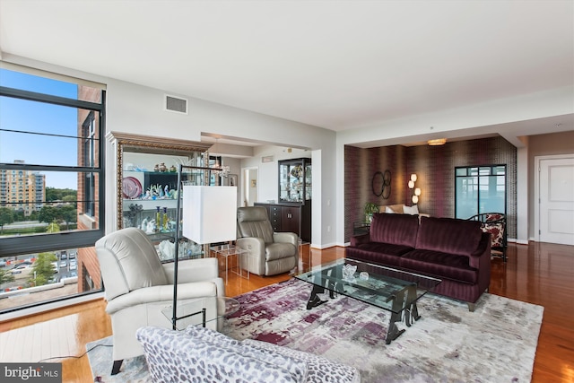 1830 Fountain Dr Unit 1107, Reston, VA 20190 - living area with wood finished floors and baseboards