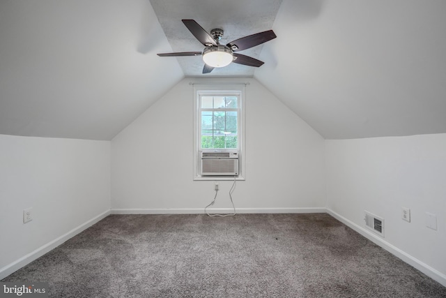 4108 Slater Ave, Baltimore, MD 21236 - bonus room with carpet, lofted ceiling, cooling unit, baseboards, and a ceiling fan