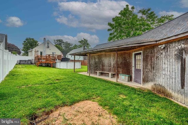 4108 Slater Ave, Baltimore, MD 21236 - view of yard featuring a wooden deck