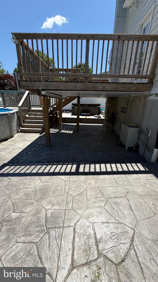4108 Slater Ave, Baltimore, MD 21236 - view of patio / terrace featuring stairway and a deck