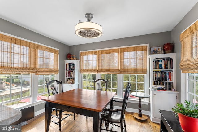 413 Benton Pt, Tappahannock, VA 22560 - dining area with light wood-type flooring and baseboards