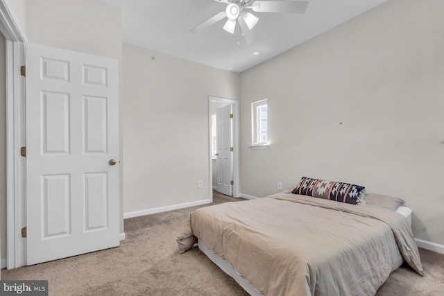 10079 Orland Stone Dr, Bristow, VA 20136 - bedroom with carpet, baseboards, and a ceiling fan