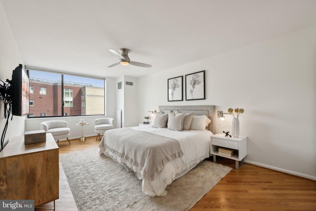 2555 Pennsylvania Ave NW Unit 918, Washington, DC 20037 - bedroom featuring light wood-type flooring and a ceiling fan