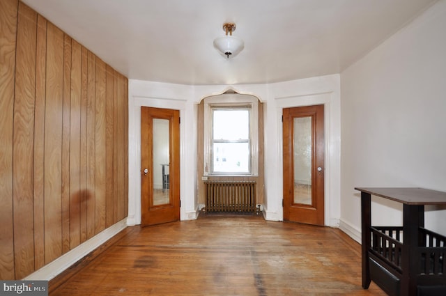 3324 Ryan Ave, Philadelphia, PA 19136 - entrance foyer with radiator, wood finished floors, and baseboards