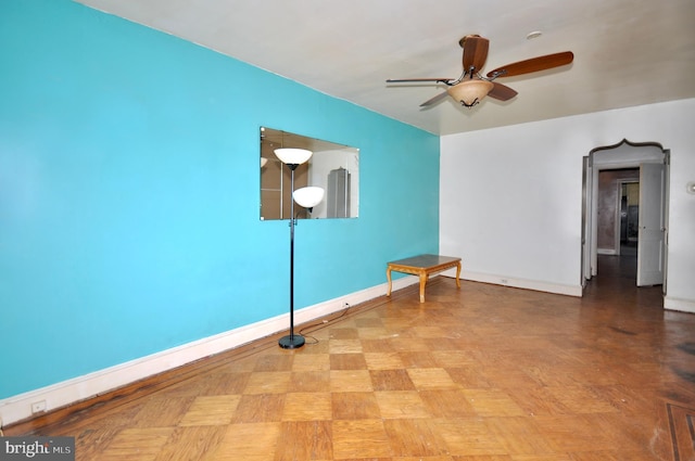 3324 Ryan Ave, Philadelphia, PA 19136 - empty room featuring a ceiling fan and baseboards