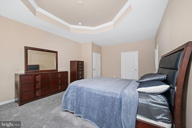 133 E General Grey Ct, Newark, DE 19702 - carpeted bedroom with a tray ceiling, crown molding, and baseboards
