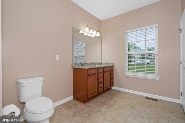 133 E General Grey Ct, Newark, DE 19702 - bathroom with vanity, baseboards, toilet, and tile patterned flooring