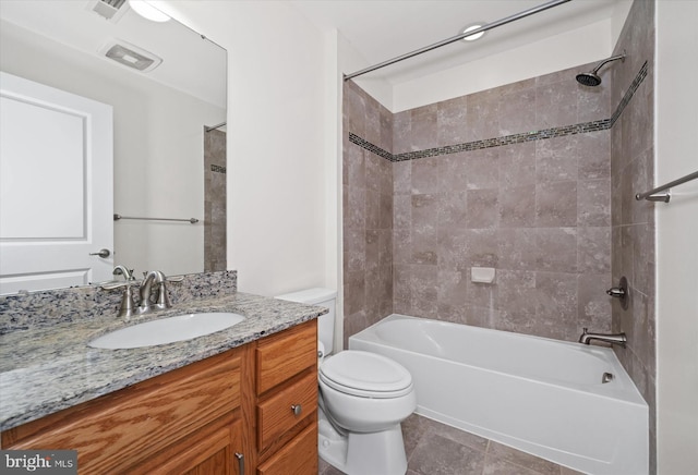133 E General Grey Ct, Newark, DE 19702 - full bath featuring vanity, toilet, shower / bath combination, and tile patterned floors
