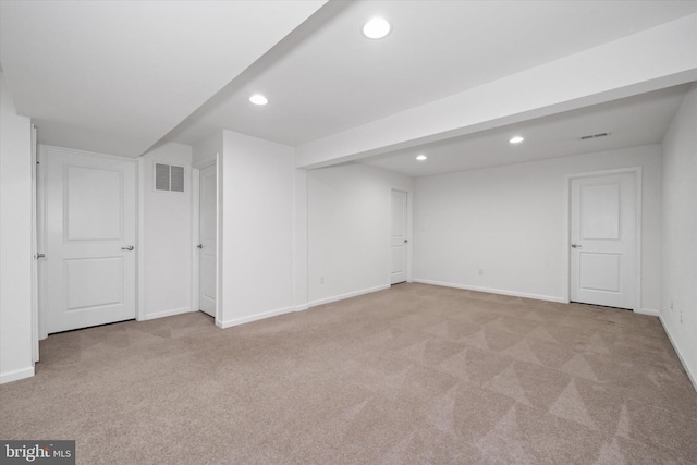 133 E General Grey Ct, Newark, DE 19702 - finished below grade area with carpet flooring, recessed lighting, and baseboards