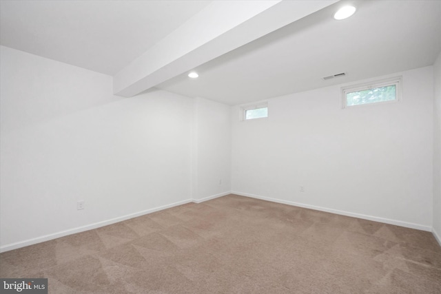 133 E General Grey Ct, Newark, DE 19702 - basement with carpet flooring, baseboards, and recessed lighting