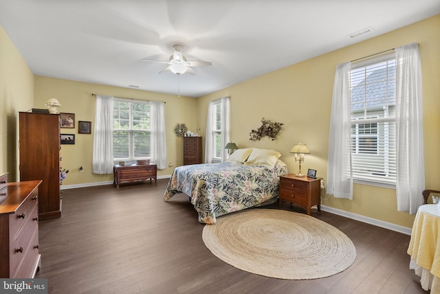 220 Wilshire Blvd, Woolwich Twp, NJ 08085 - bedroom featuring wood finished floors, baseboards, and a ceiling fan