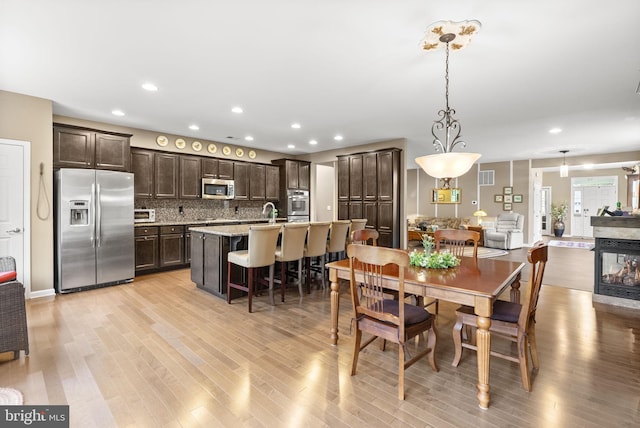 220 Wilshire Blvd, Woolwich Twp, NJ 08085 - dining room with light wood-style floors and recessed lighting