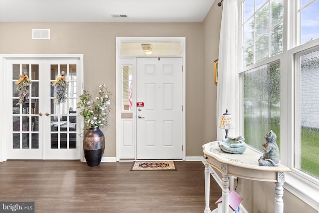 220 Wilshire Blvd, Woolwich Twp, NJ 08085 - entryway featuring wood finished floors, baseboards, and french doors