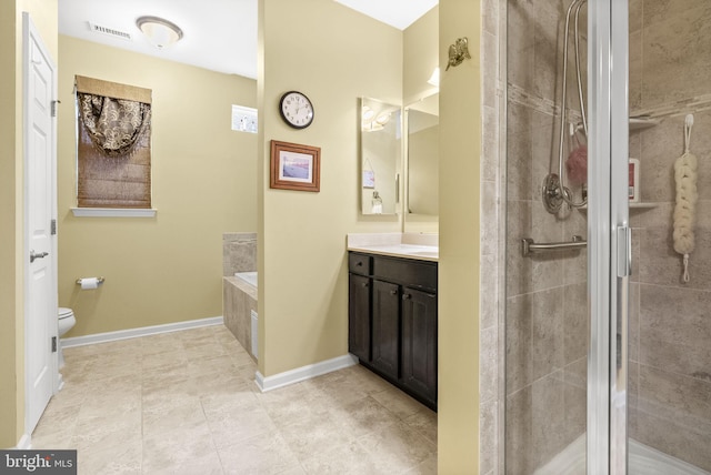 220 Wilshire Blvd, Woolwich Twp, NJ 08085 - bathroom with vanity, a stall shower, and toilet