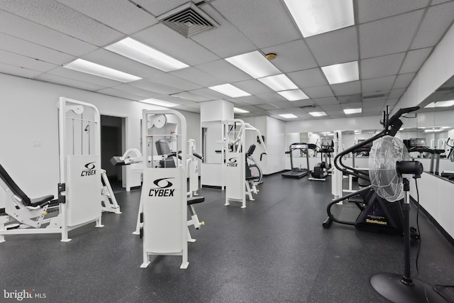 301 N Beauregard St Unit 905, Alexandria, VA 22312 - exercise room with a drop ceiling