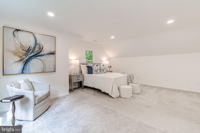 12209 Lake James Dr, Herndon, VA 20171 - carpeted bedroom featuring lofted ceiling and recessed lighting