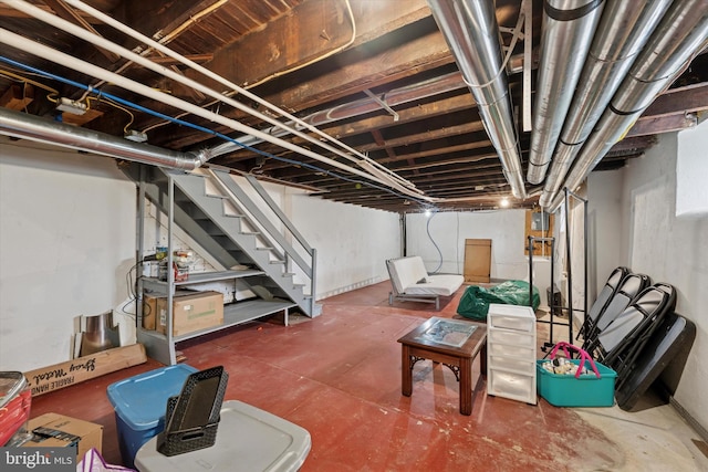 16 W Langhorne Ave, Havertown, PA 19083 - unfinished below grade area featuring stairway