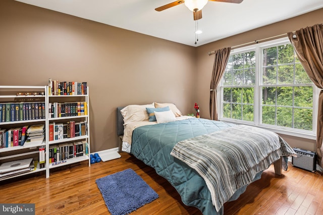3 Wedgewood Ct, Princeton, NJ 08540 - bedroom featuring wood-type flooring, baseboards, and ceiling fan