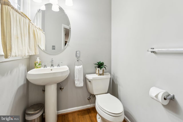 3 Wedgewood Ct, Princeton, NJ 08540 - bathroom featuring toilet, wood finished floors, and baseboards