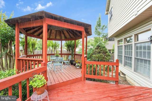 3663 Thomasson Crossing Dr, Triangle, VA 22172 - wooden deck with a gazebo and outdoor dining space