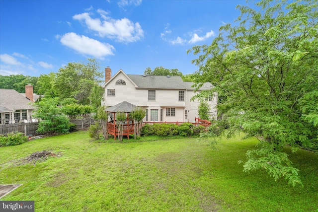 3663 Thomasson Crossing Dr, Triangle, VA 22172 - view of yard featuring a gazebo and a deck